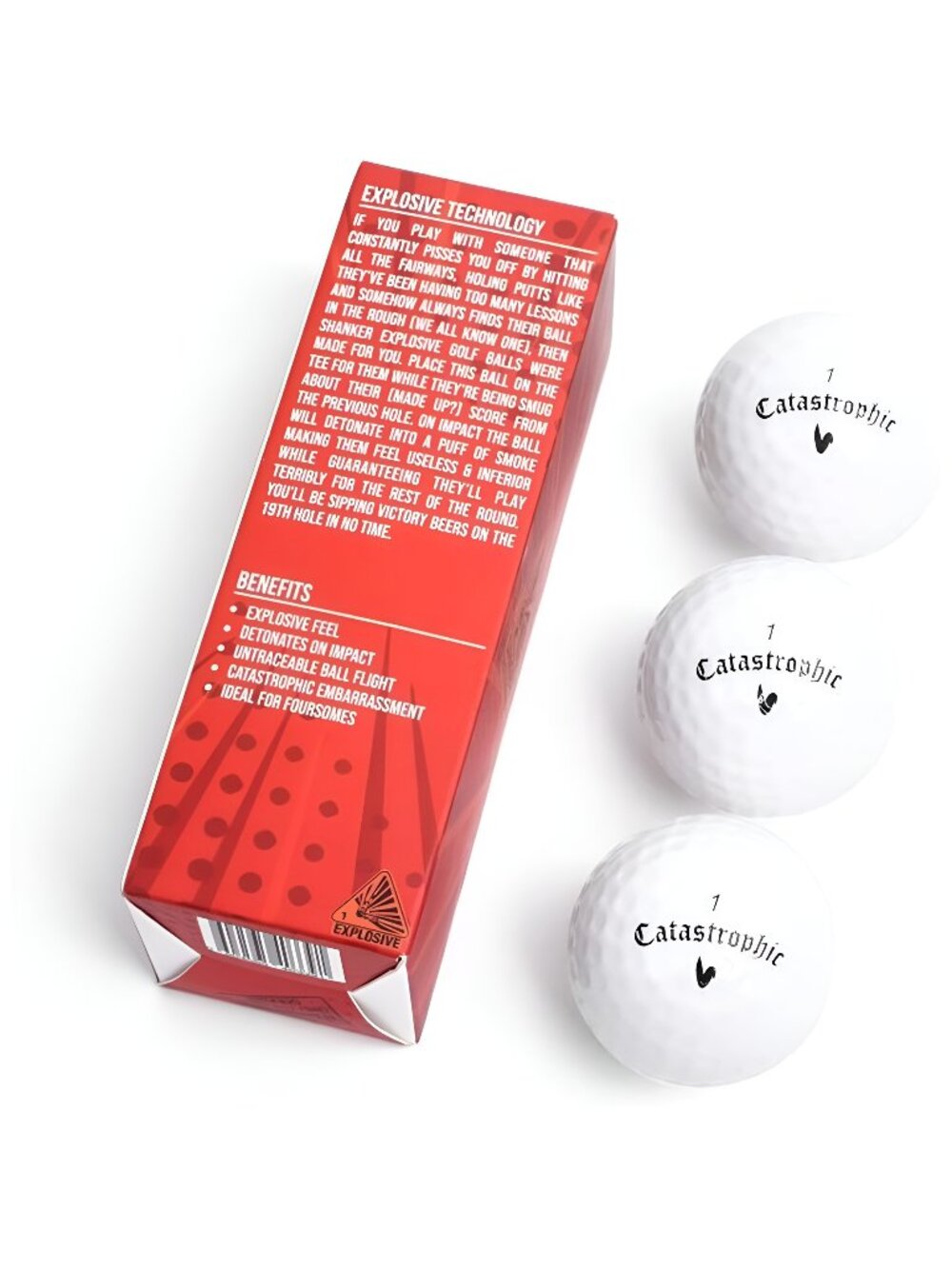 Golf Exploding Balls - Prank Balls That Explode on Impact(Sleeve of 3, Novelty)
